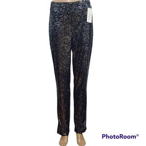 NWT C By One Sequined Pull On Skinny Leg Pants